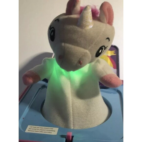 Jack In The Box Unicorn Pop & Glow Schylling Light Up Works Great Read - Picture 9 of 11